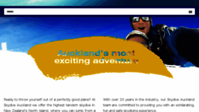 What Skydiveauckland.com website looked like in 2016 (7 years ago)