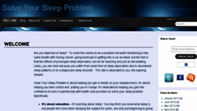 What Solve-your-sleep-problem.com website looked like in 2016 (7 years ago)