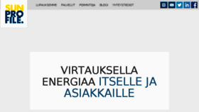 What Sunprofile.fi website looked like in 2016 (7 years ago)