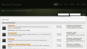 What Sacredcactus.org website looked like in 2016 (7 years ago)