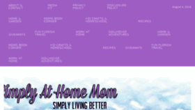What Simplyathomemom.com website looked like in 2016 (7 years ago)