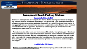 What Swampscottbeach.cityhallsystems.com website looked like in 2016 (7 years ago)