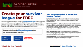 What Survivorfootball.com website looked like in 2016 (7 years ago)