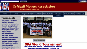 What Softballspa.com website looked like in 2016 (9 years ago)