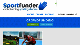 What Sportfunder.com website looked like in 2016 (7 years ago)
