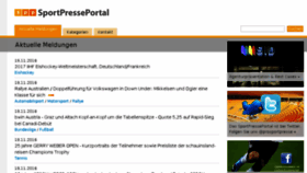 What Sportpresseportal.de website looked like in 2016 (7 years ago)