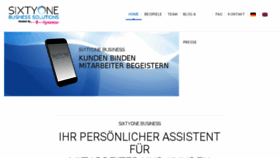 What Sixtyonebusiness.de website looked like in 2016 (7 years ago)