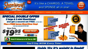 What Shamwow.com website looked like in 2016 (7 years ago)