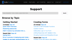 What Support.kobotoolbox.org website looked like in 2016 (7 years ago)