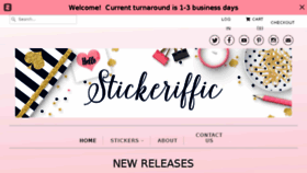 What Stickeriffic.com website looked like in 2016 (7 years ago)
