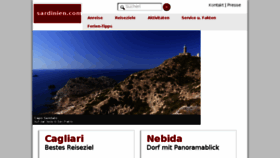 What Sardinien.com website looked like in 2016 (7 years ago)