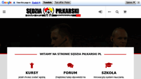 What Sedziapilkarski.pl website looked like in 2016 (7 years ago)
