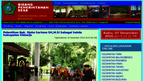 What Sid.sidoarjokab.go.id website looked like in 2016 (7 years ago)
