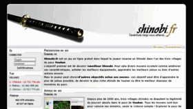 What Shinobi.fr website looked like in 2016 (7 years ago)