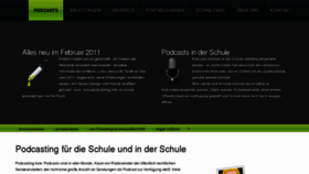 What Schulpodcasting.info website looked like in 2016 (7 years ago)