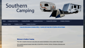 What Southerncamping.co.za website looked like in 2016 (7 years ago)