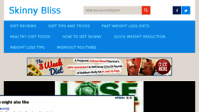 What Skinnybliss.com website looked like in 2016 (7 years ago)