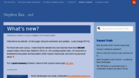 What Stephenbax.net website looked like in 2016 (7 years ago)