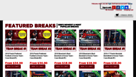 What Sportsboxbreaks.com website looked like in 2016 (7 years ago)