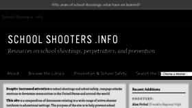 What Schoolshooters.info website looked like in 2016 (7 years ago)