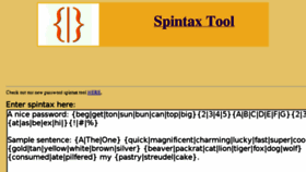 What Spintaxtool.com website looked like in 2016 (7 years ago)