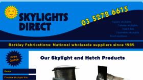What Skylightsdirect.com.au website looked like in 2016 (7 years ago)