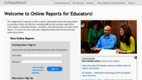 What Scores.collegeboard.org website looked like in 2016 (7 years ago)