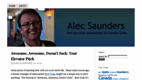 What Saunderslog.com website looked like in 2016 (7 years ago)