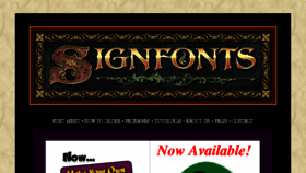 What Signfonts.com website looked like in 2016 (7 years ago)