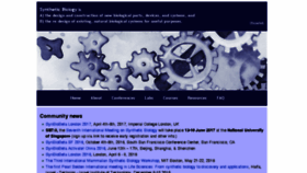 What Syntheticbiology.org website looked like in 2016 (8 years ago)