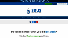 What Saus.io website looked like in 2016 (7 years ago)