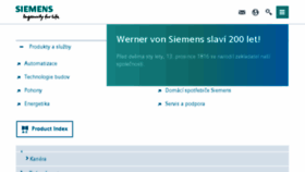 What Siemens.cz website looked like in 2016 (7 years ago)