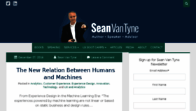 What Seanvantyne.com website looked like in 2016 (7 years ago)