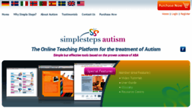 What Simplestepsautism.com website looked like in 2016 (7 years ago)