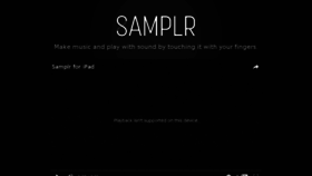 What Samplr.net website looked like in 2016 (7 years ago)