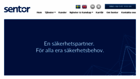 What Sentor.se website looked like in 2016 (9 years ago)