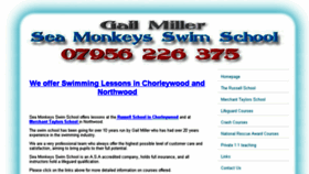 What Seamonkeysswimschool.co.uk website looked like in 2016 (7 years ago)