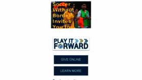 What Soccerwithoutborders.org website looked like in 2016 (7 years ago)