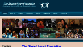 What Sharedheart.org website looked like in 2016 (7 years ago)