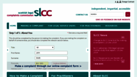 What Scottishlegalcomplaints.org.uk website looked like in 2016 (7 years ago)