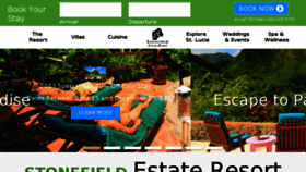 What Stonefieldresort.com website looked like in 2016 (7 years ago)