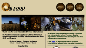 What Skfood.com website looked like in 2016 (7 years ago)