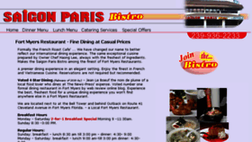 What Saigonparisbistro.com website looked like in 2016 (7 years ago)