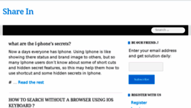 What Sharein.org website looked like in 2017 (8 years ago)