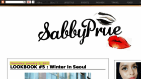 What Sabbyprue.com website looked like in 2017 (7 years ago)