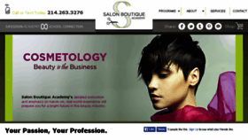 What Salonboutiqueacademy.com website looked like in 2017 (7 years ago)