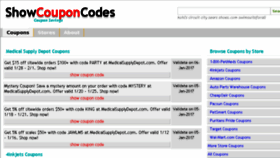 What Showcouponcodes.com website looked like in 2017 (7 years ago)