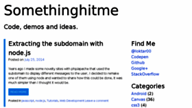 What Somethinghitme.com website looked like in 2017 (7 years ago)