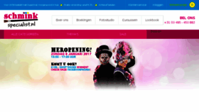 What Schminkspecialist.nl website looked like in 2017 (7 years ago)