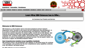 What Sbhsciences.com website looked like in 2017 (7 years ago)